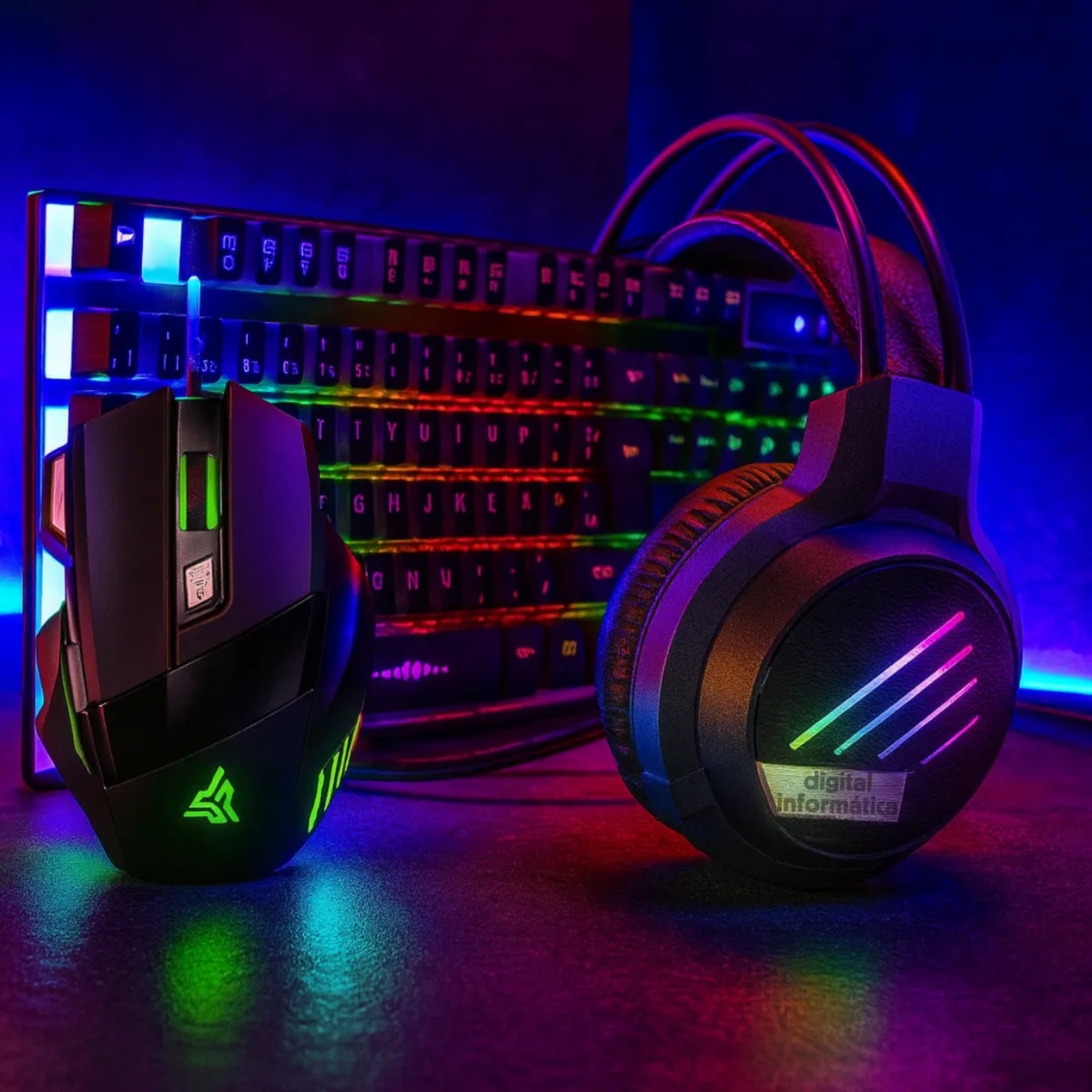 Kit Gamer RGB com Headset