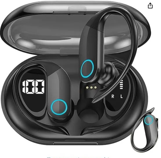 Fone Bluetooth TWS Esportivo com Gancho