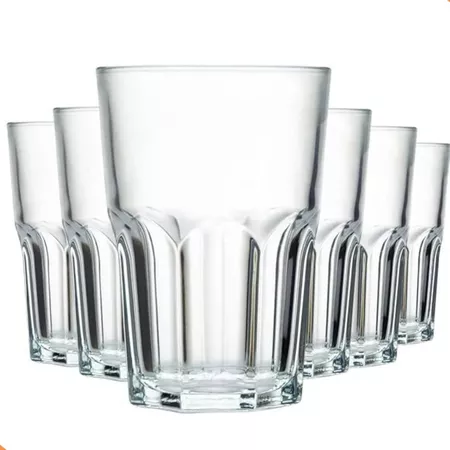 Jogo com 6 Copos de Vidro 350ml